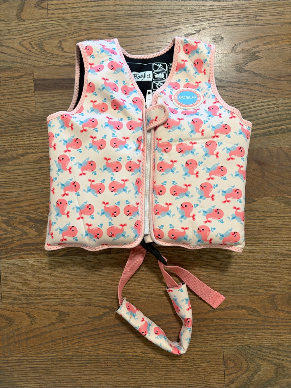 Kids' Pink Whale Swim Vest 2-3 years GUC